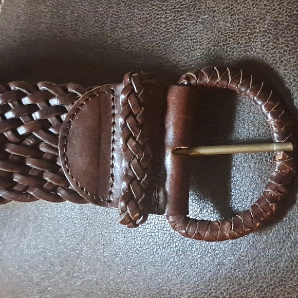 Harold's Women Wide Braided Brown Leather Belt Country Western Boho Size S - Picture 6 of 9